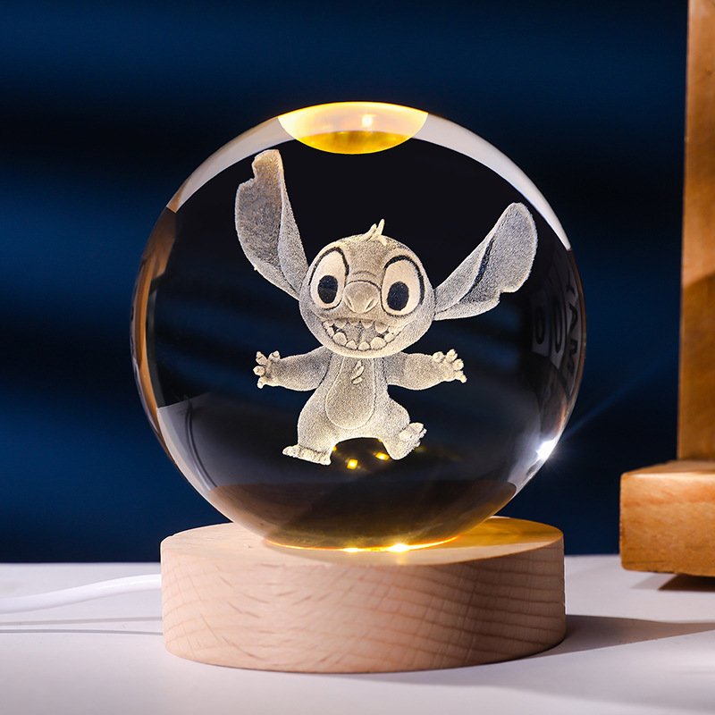 寶可夢系列 發光水晶球小夜燈 創意節日禮物桌面小擺件