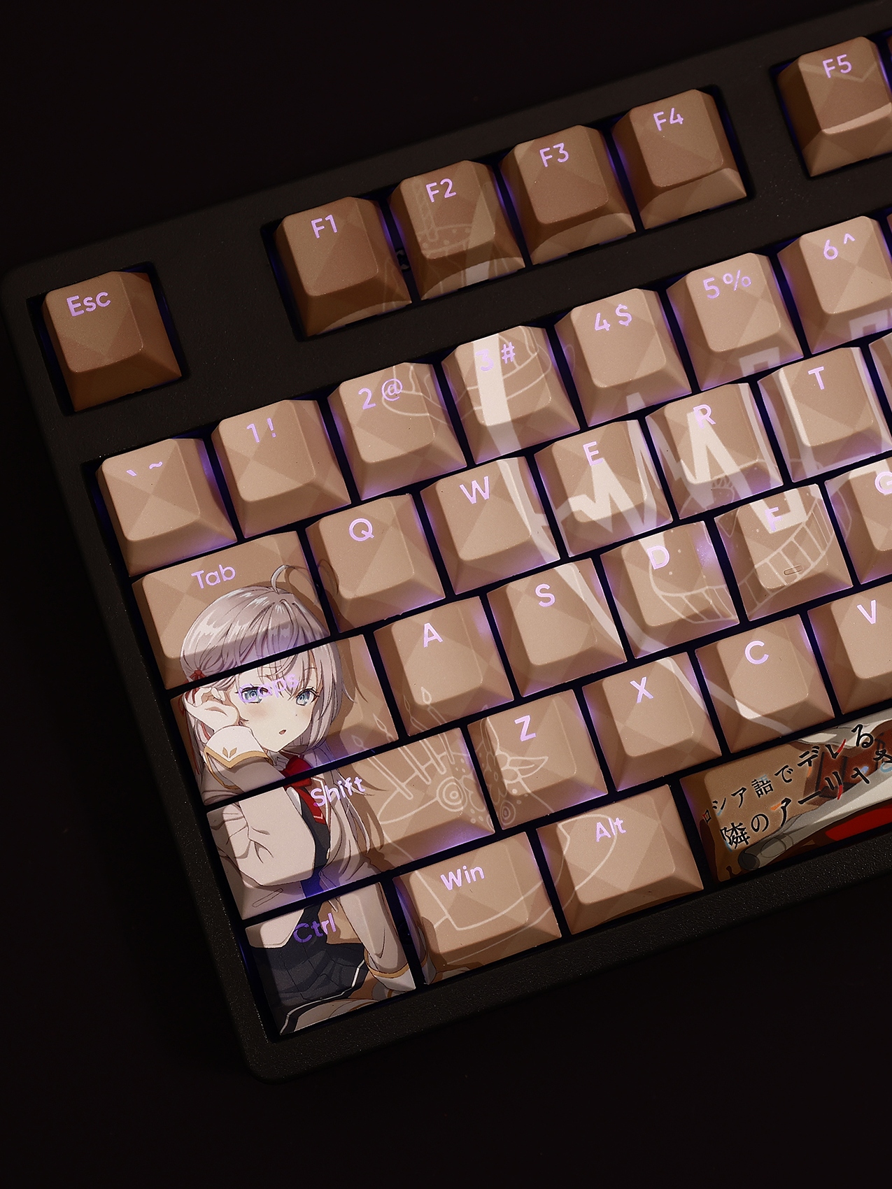 艾莉透光RGB108鍵標準配列衛星軸鍵帽-CASEZONE