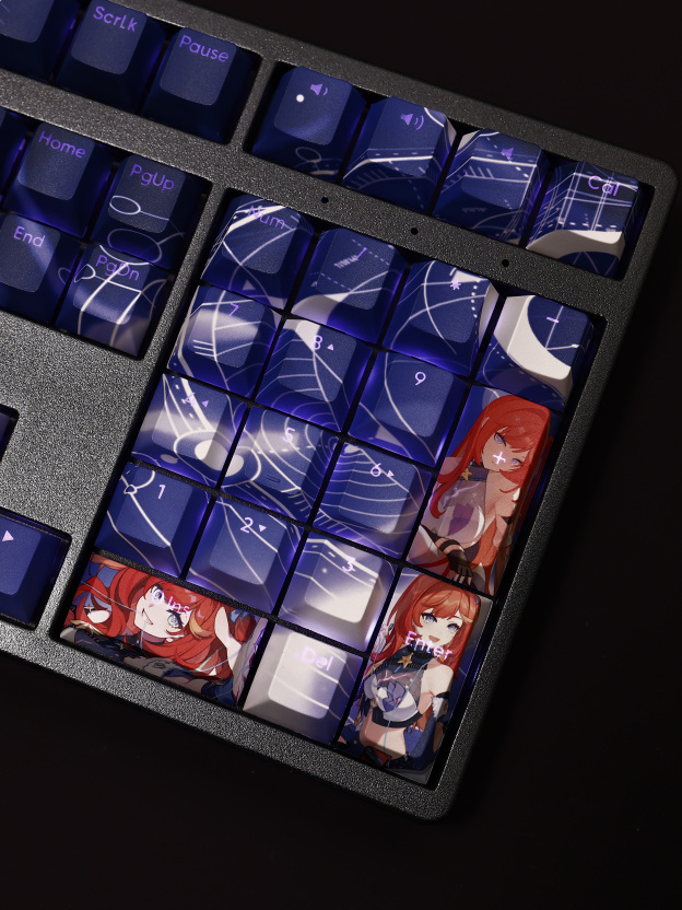 希娜狄雅透光RGB108鍵標準配列衛星軸鍵帽-CASEZONE