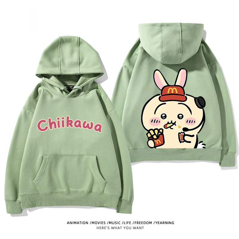 Chiikawa新款 親子情侶男女款連帽衛衣-CASEZONE