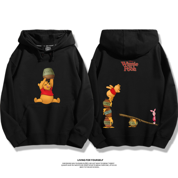小熊維尼聯名衛衣2025秋冬新款親子情侶裝連帽衛衣