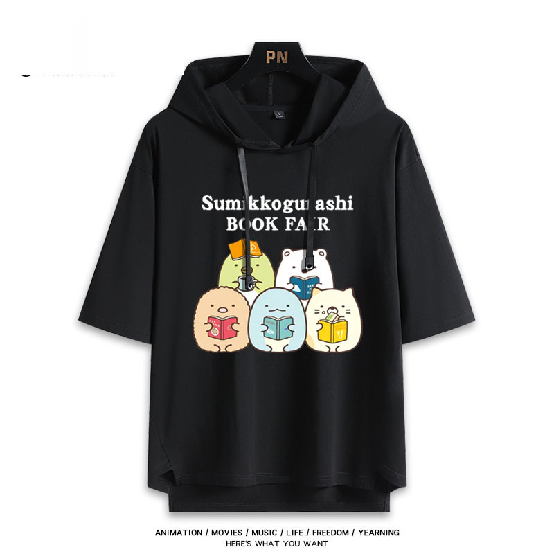 角落生物小夥伴 連帽短袖T恤-CASEZONE