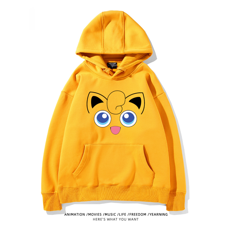 寶可夢 聯名衛衣2024秋冬新款親子情侶裝薄絨款連帽衛衣