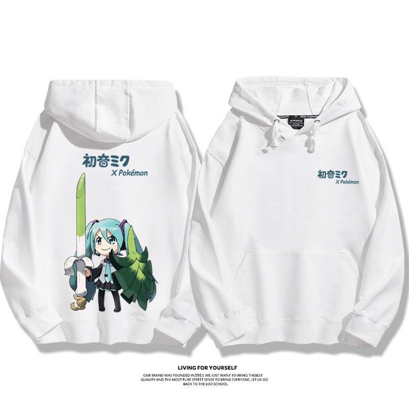 初音未來新款 親子情侶男女款連帽衛衣-CASEZONE