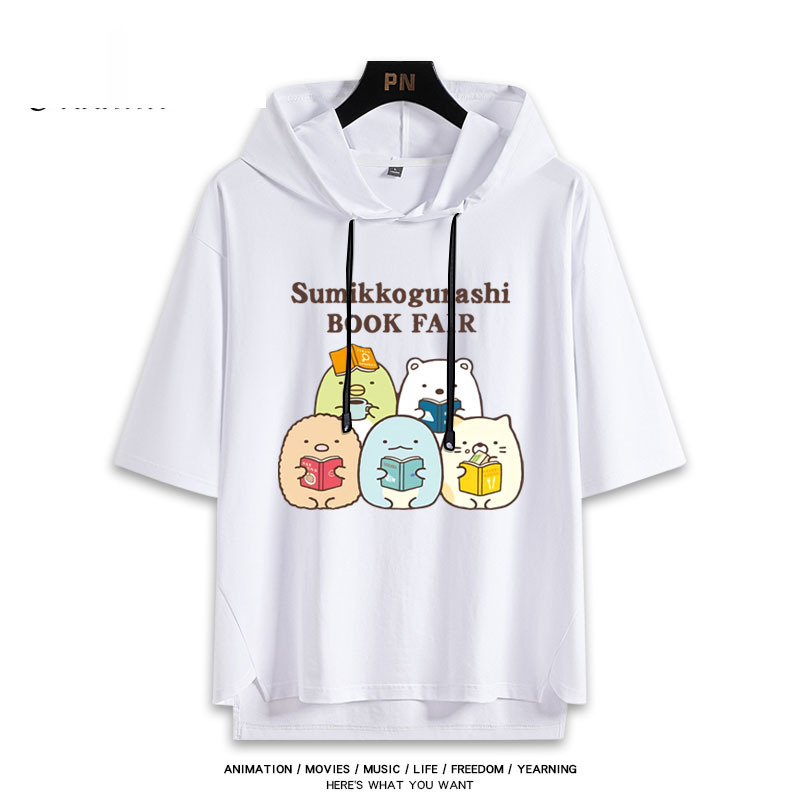 角落生物小夥伴 連帽短袖T恤-CASEZONE