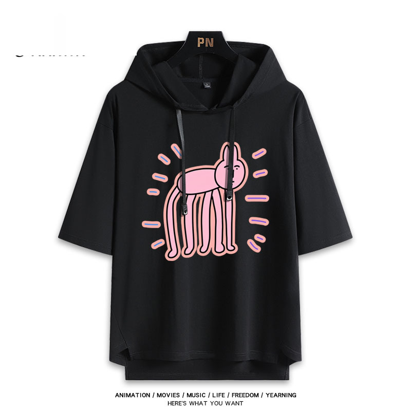 粉紅兔子My Friend Rabbit 連帽短袖T恤