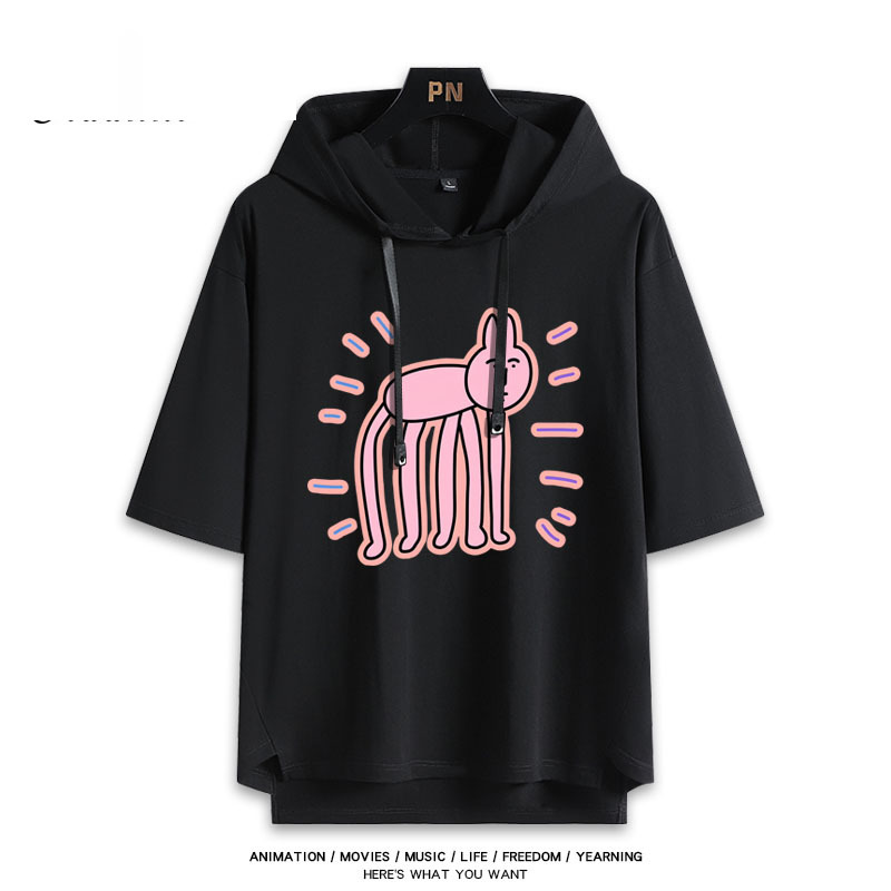 粉紅兔子My Friend Rabbit 連帽短袖T恤