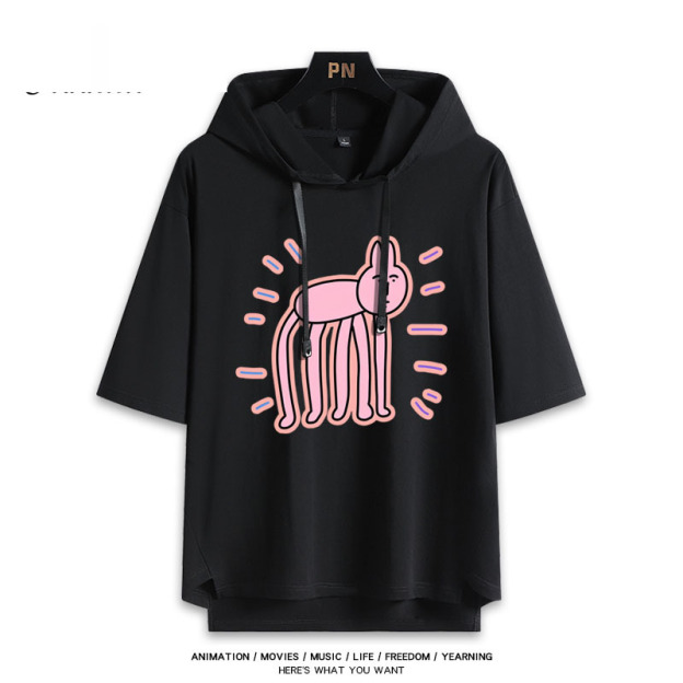 粉紅兔子My Friend Rabbit 連帽短袖T恤