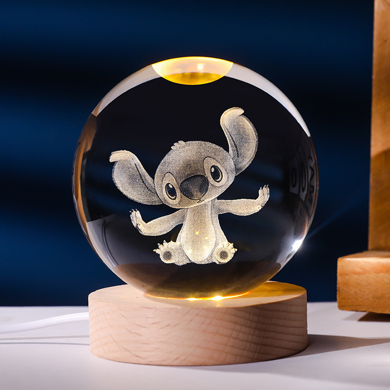 寶可夢系列 發光水晶球小夜燈 創意節日禮物桌面小擺件