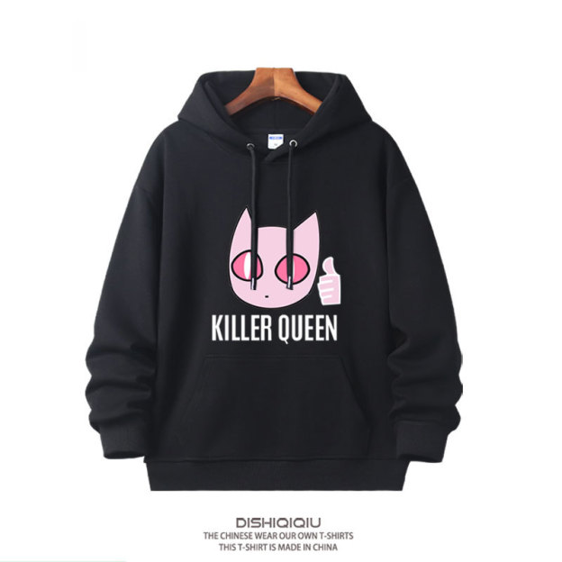 JOJO的奇妙冒險殺手皇后吉良吉影 2025秋冬新款親子情侶裝連帽衛衣