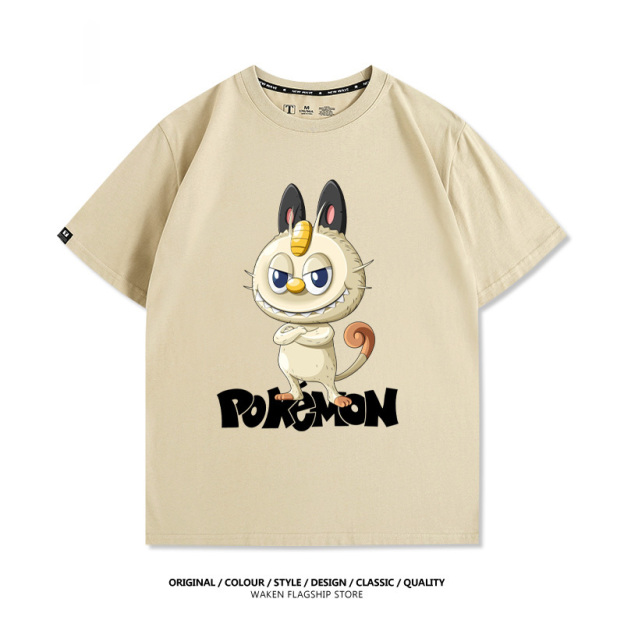 LabubuX寶可夢 印花短袖T恤-CASEZONE