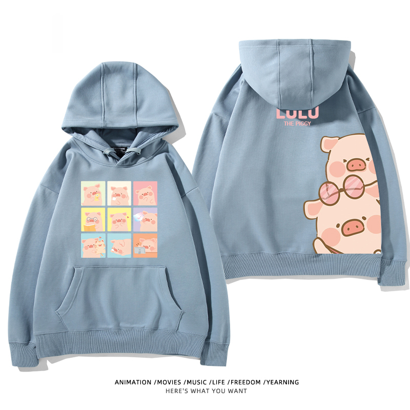 LULU豬新款 親子情侶男女款連帽衛衣-ZUIHANG SHOP