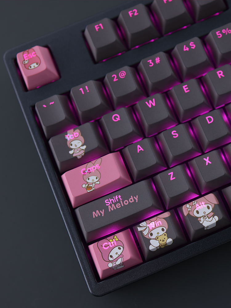 Melody美樂蒂透光RGB108鍵標準配列衛星軸鍵帽-CASEZONE