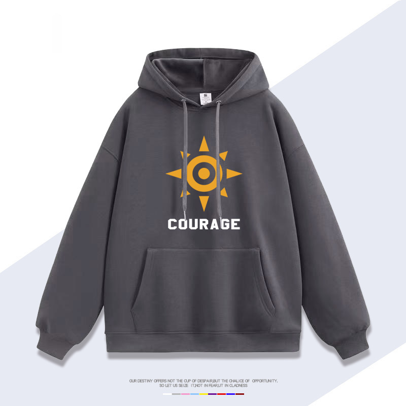 數碼寶貝大冒險勇氣徽章 聯名衛衣2025秋冬新款 親子情侶裝連帽衛衣