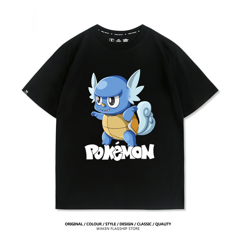 LabubuX寶可夢 印花短袖T恤-CASEZONE