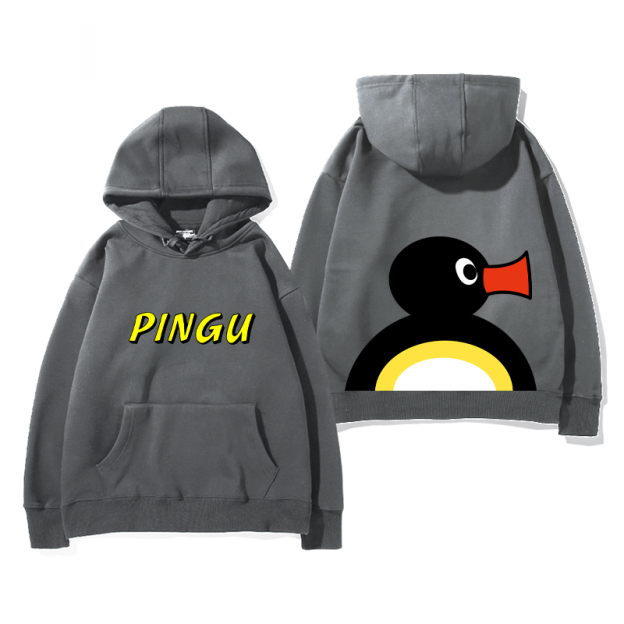 企鵝家族Pingu新款 親子情侶男女款連帽衛衣-CASEZONE