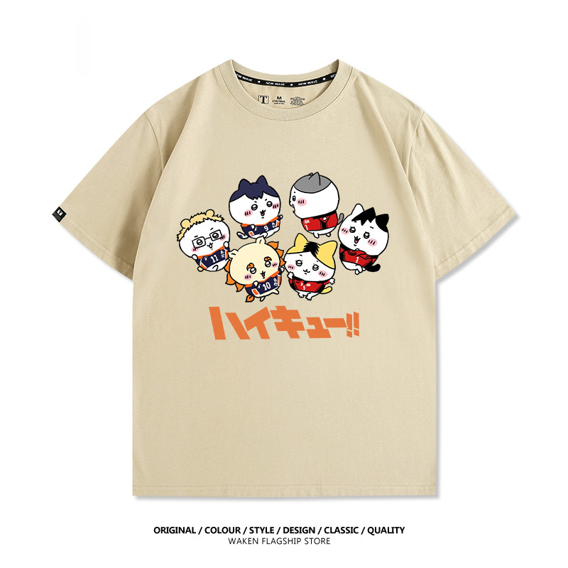 排球少年Xchiikawa 印花短袖T恤-CASEZONE