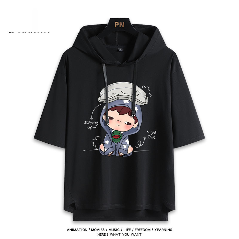 Hirono小野 連帽短袖T恤-CASEZONE