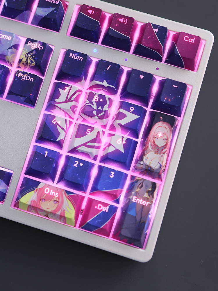 愛莉希雅透光RGB108鍵標準配列衛星軸鍵帽-CASEZONE