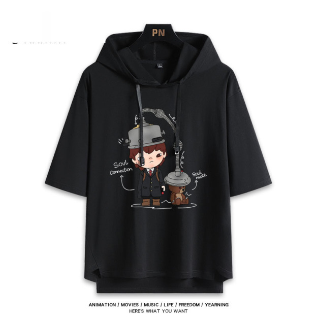 Hirono小野 連帽短袖T恤-CASEZONE