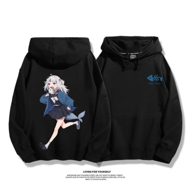 Gawr Gura 2025秋冬新款 親子情侶男女連帽衛衣-ZUIHANG SHOP