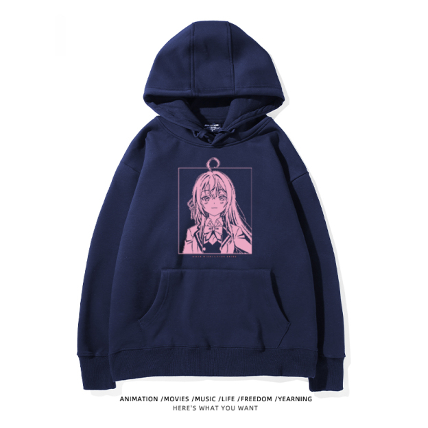 不時輕聲地以俄語遮羞的鄰座艾莉同學新款 親子情侶男女款連帽衛衣-CASEZONE