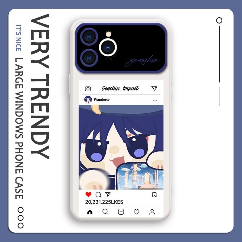 原神液態大視窗全包矽膠防摔軟殼-CASEZONE