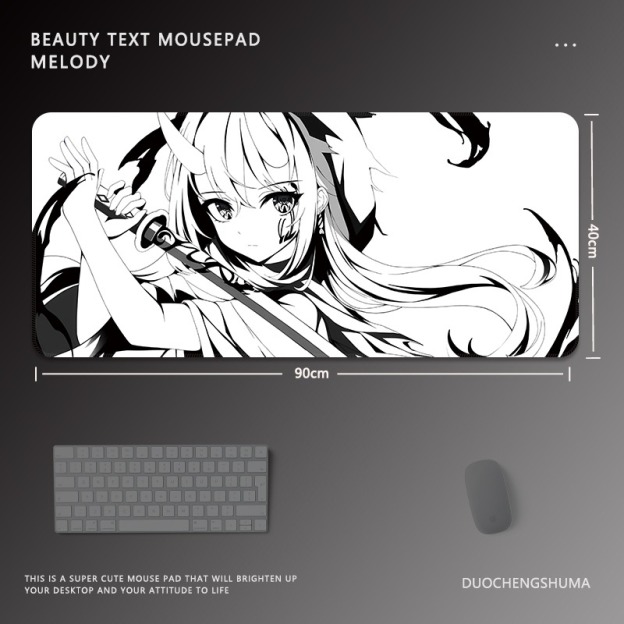 黑白動漫 主題桌墊 布質滑鼠墊-CASEZONE