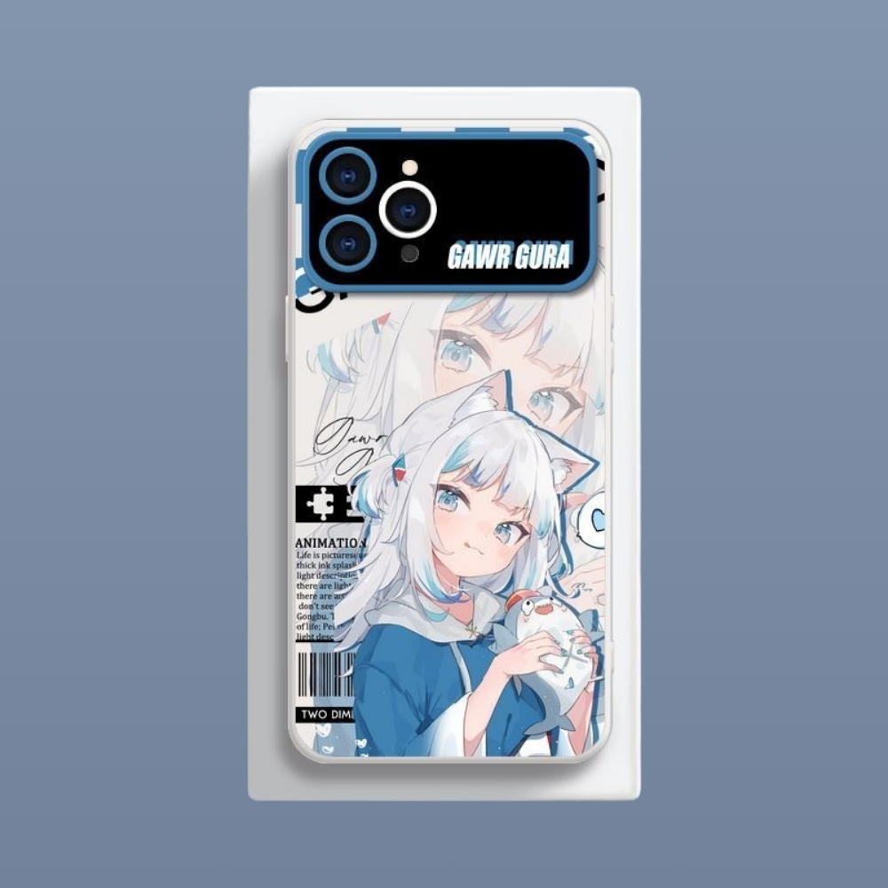Gawr Gura液態大視窗全包矽膠防摔軟殼-CASEZONE