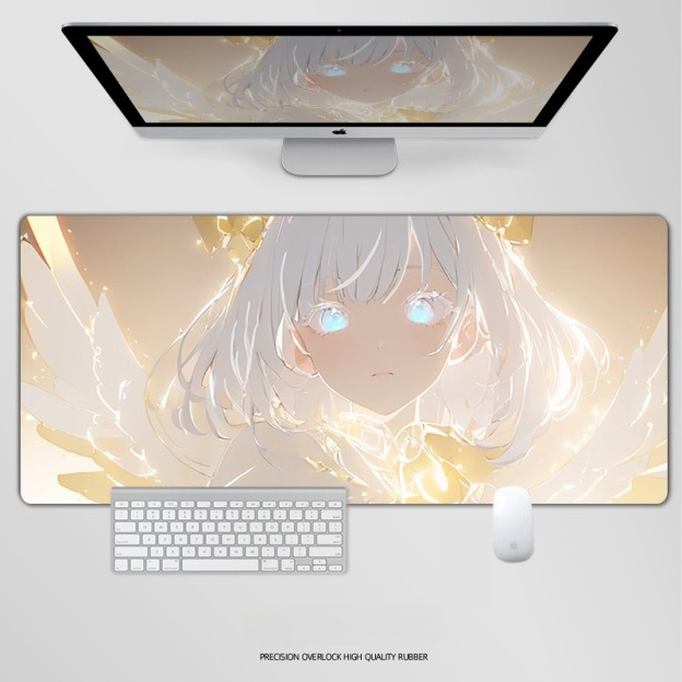 炫彩流光美女 主題桌墊 布質滑鼠墊-CASEZONE
