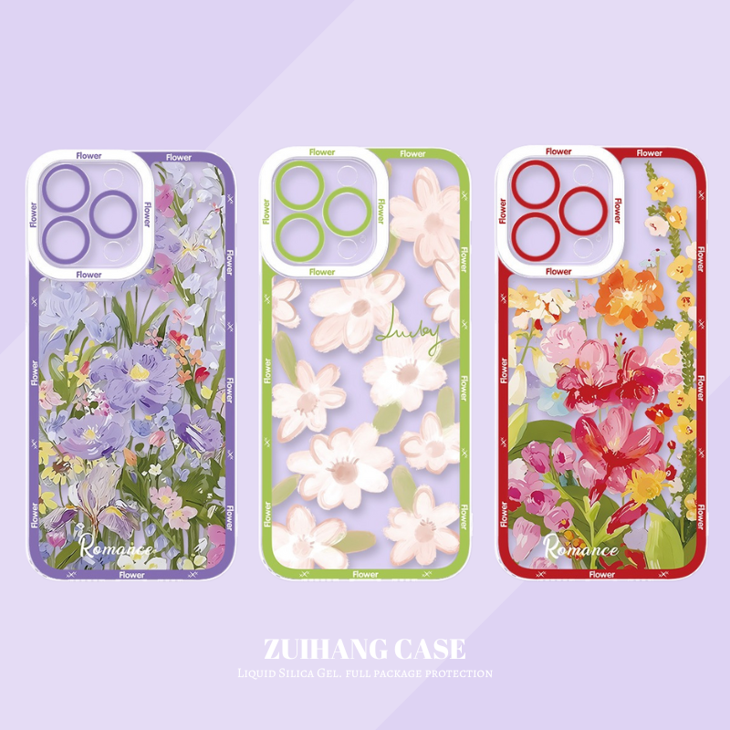 花朵透明防摔軟殼-CASEZONE