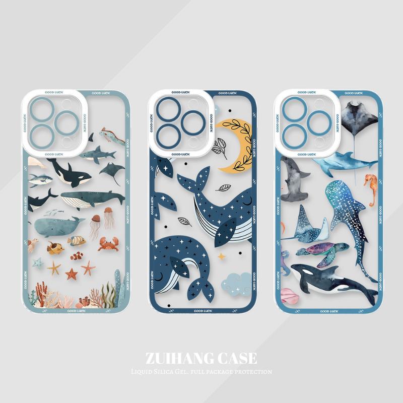 海洋生物天使眼透明防摔軟殼-CASEZONE