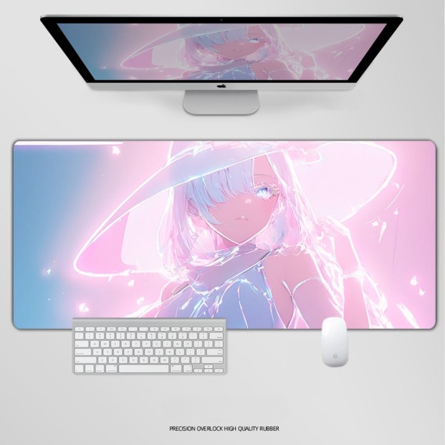 炫彩流光美女 主題桌墊 布質滑鼠墊-CASEZONE