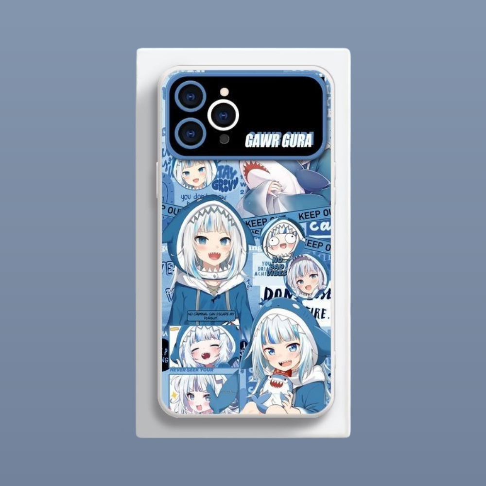 Gawr Gura液態大視窗全包矽膠防摔軟殼-CASEZONE