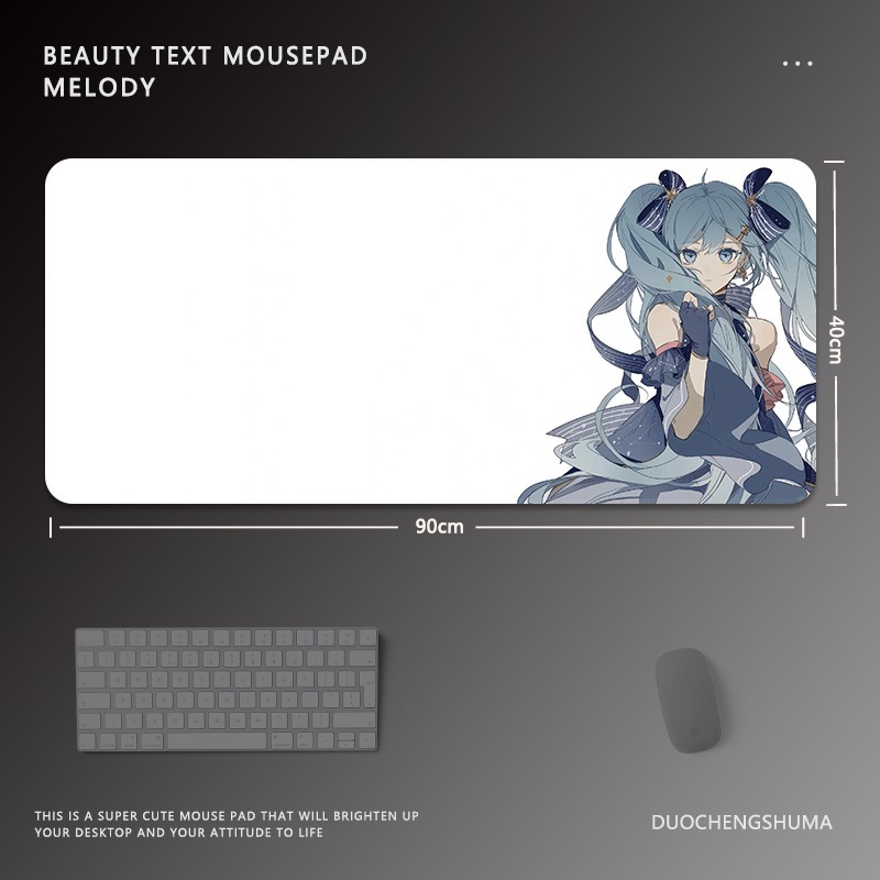 黑色動漫女孩 主題桌墊 布質滑鼠墊-CASEZONE