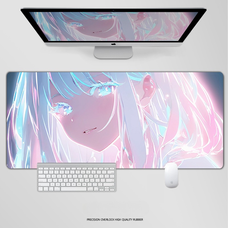 炫彩流光美女 主題桌墊 布質滑鼠墊-CASEZONE