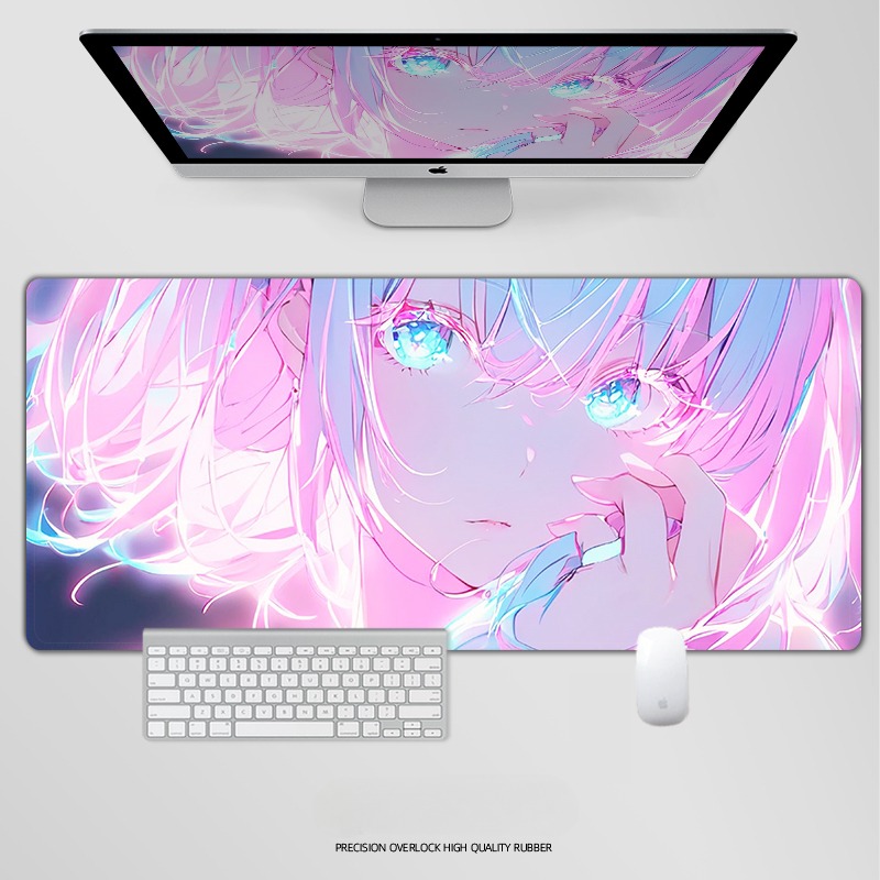 炫彩流光美女 主題桌墊 布質滑鼠墊-CASEZONE