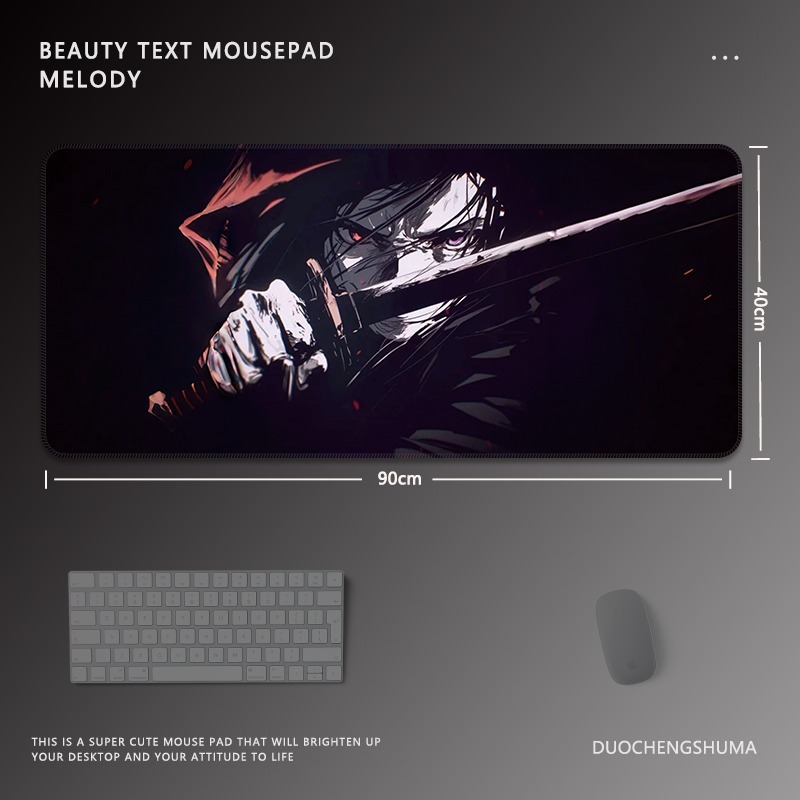 黑色動漫女孩 主題桌墊 布質滑鼠墊-CASEZONE