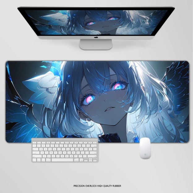 炫彩流光美女 主題桌墊 布質滑鼠墊-CASEZONE