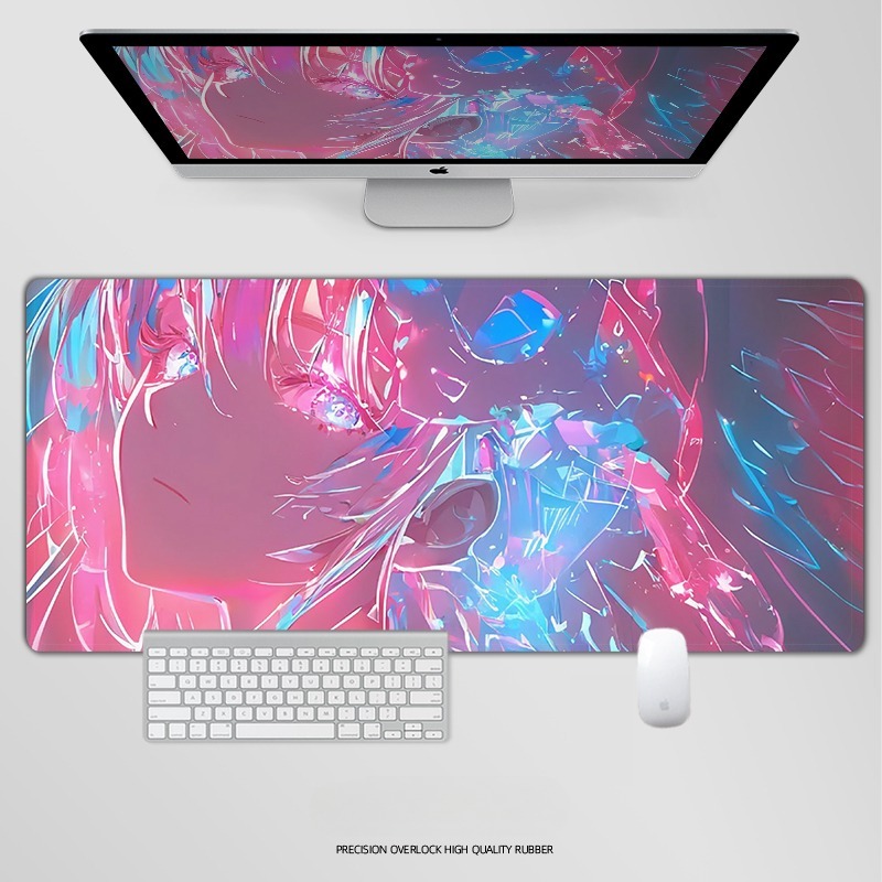 炫彩流光美女 主題桌墊 布質滑鼠墊-CASEZONE