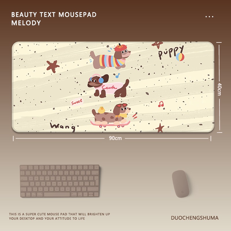 可愛星球小黑貓 主題桌墊 布質滑鼠墊-CASEZONE