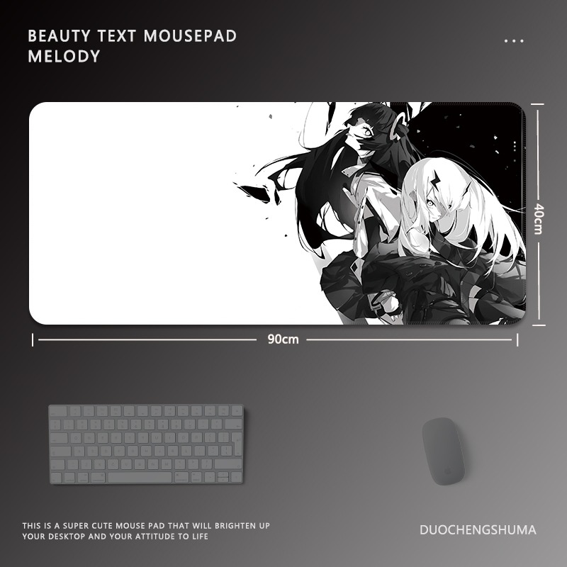 黑白動漫 主題桌墊 布質滑鼠墊-CASEZONE
