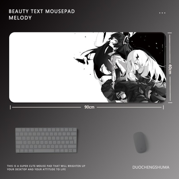 黑白動漫 主題桌墊 布質滑鼠墊-CASEZONE