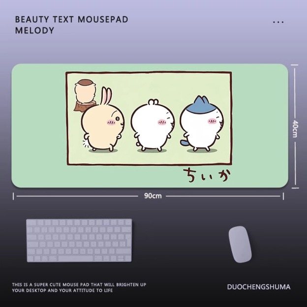 Chiikawa 主題桌墊 布質滑鼠墊-CASEZONE