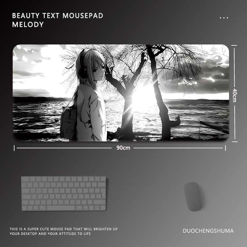 黑白動漫 主題桌墊 布質滑鼠墊-CASEZONE