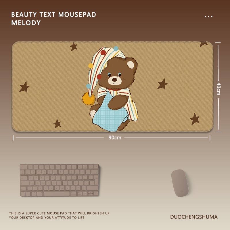 可愛星球小黑貓 主題桌墊 布質滑鼠墊-CASEZONE