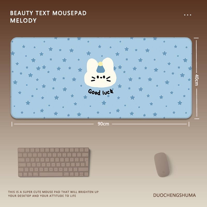 可愛星球小黑貓 主題桌墊 布質滑鼠墊-CASEZONE