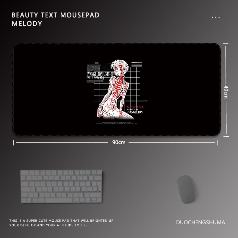 黑色動漫女孩 主題桌墊 布質滑鼠墊-CASEZONE