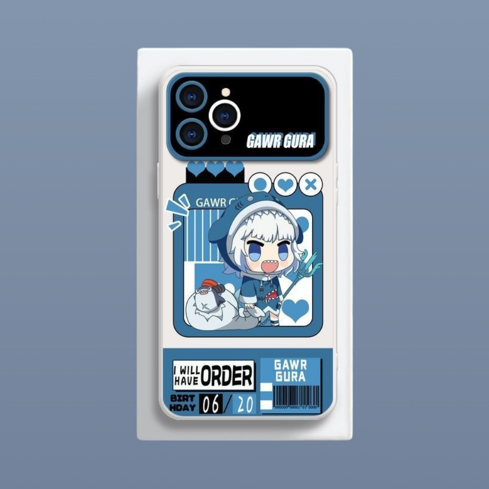 Gawr Gura液態大視窗全包矽膠防摔軟殼-CASEZONE