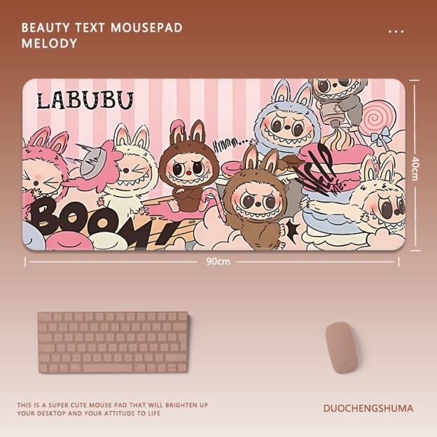 可愛卡通拉布布 主題桌墊 布質滑鼠墊-CASEZONE